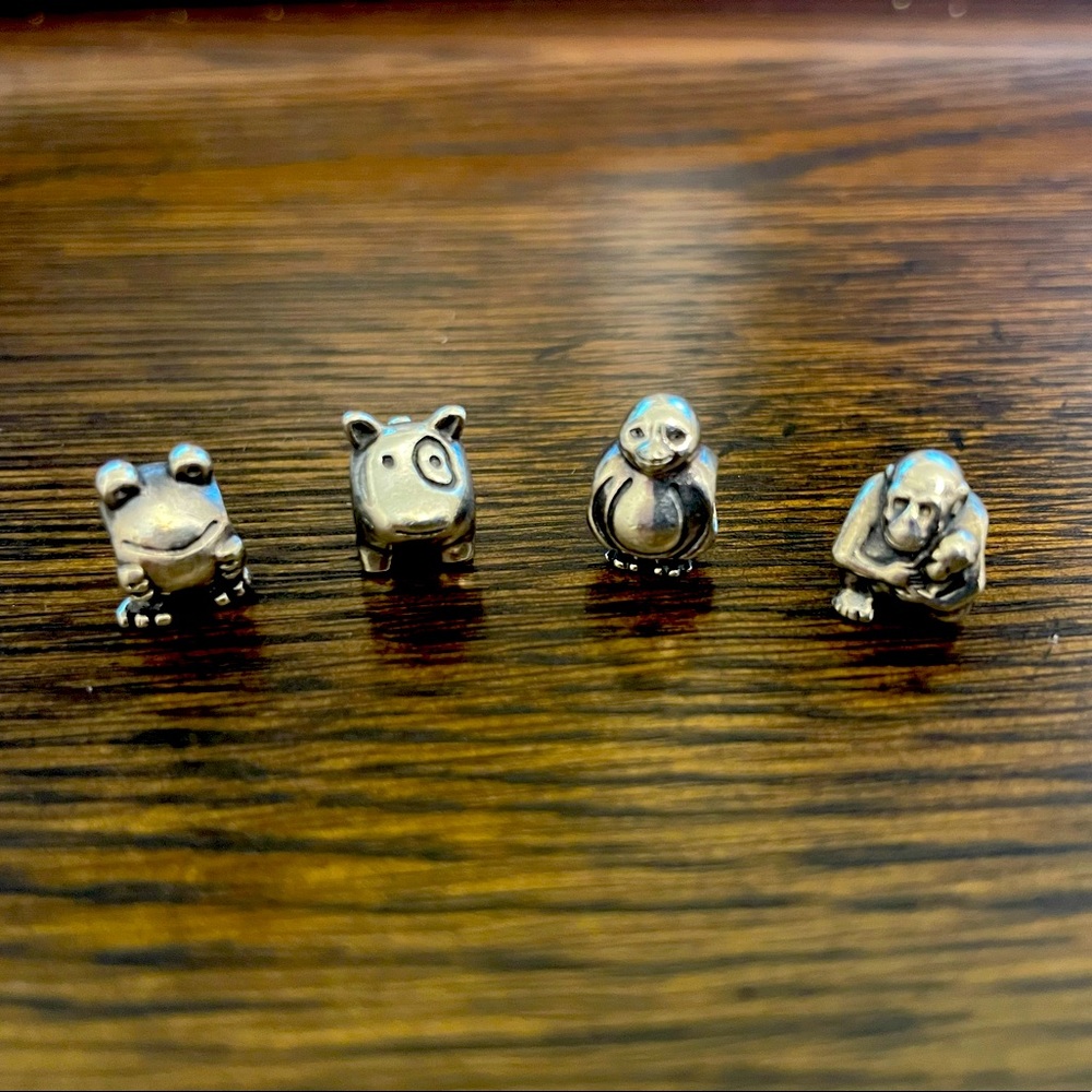 Lot of 4 animal Pandora charms